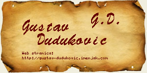 Gustav Duduković vizit kartica